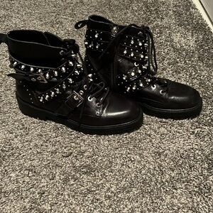 Zara jewel combat boots.